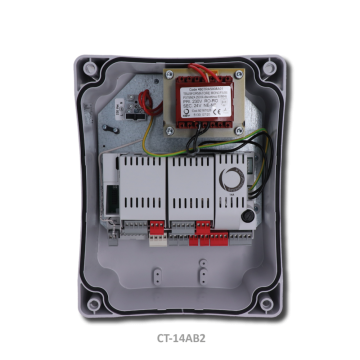 14AB2 řídicí jednotka s boxem 24 V, vhodná pro pohony RAY, REVO, SUN. Nutná programovací jednotka 9 DYL