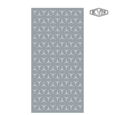 Designová hliníková výplň, laserem vypálený vzor 9131, rozměr 1000x2000x3,0 mm, bez povrchové úpravy, perforace 11%