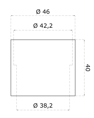 Adaptér (ø 38 mm) pro montáž ukončení (EB1-ND41), lakovaná ocel