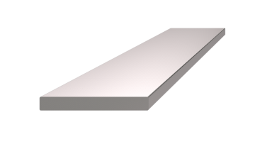 Nerezová tyč plochá 40x5mm, cena za 1ks(3m) broušená nerez K320 /AISI304 - Délka: 3m