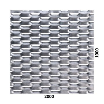 Tahokov Zn, oko: 47x18mm, mostík: 8mm (2000x1000x1,5mm), orientace oka: rozměr oka 47mm je rovnoběžná s rozměrem tabule 2000mm