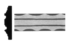 Madlovina vzorovaná 40x8 mm, dĺžka 3000 mm, cena za KUS