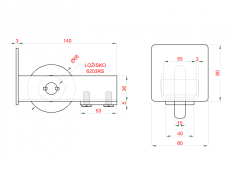 Samonosný systém 80x80x5 mm pro posuvné brány do 400 kg / 7 m otvor (W39/80Zn 6 m pozinkovaný profil, 2x W3910F.80, 1x W36/80, 1x W37M, 1x W32/80)
