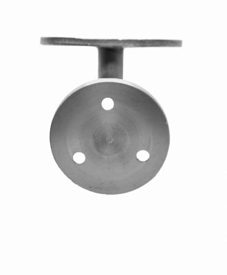 Držák madla na stěnu (pevný, plochý), odsazení 75 mm, ocel bez povrchové úpravy