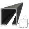 C profil 60 x 60 x 4 x 1000 mm, černý Fe - Délka: 3m