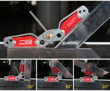 Svařovací magnet s nastavitelnými úhly, síla: 22kg, neodymový