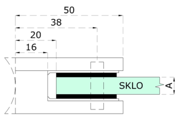 Gumička na sklo 8.76mm, balení: 2 ks / k držáku E-Z010, E-Z410