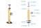 Dřevěný sloup, vrchní kotvení, výplň: sklo, pravý, vrch pevný (40x40mm), materiál: buk, broušený povrch s nátěrem, BORI (bezbarvý)