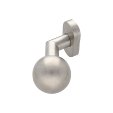 Koule ke kličce s oválnou rozetou, otočná, pravá, bal.: 1 ks, broušená nerez K320 /AISI304