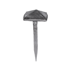 Ozdobný kovaný čtvercový hřebík, hlavička 23x23x10 mm, hrot 3x2x33 mm, bez povrchové úpravy