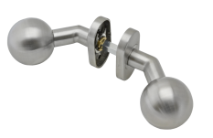 Koule ke klice s oválnou rozetou, otočná, bal.: 1 pár, broušená nerez K320 /AISI304 , spodní část nerez