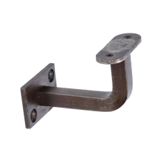 Držák madla na zeď s obdélníkovou kotevní deskou - 70x40mm (pevný, plochý), odsazení 70 mm, ocel bez povrchové úpravy