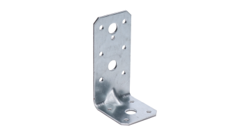 úhelník s prolisem 95x53x45mm, 2,5mm, pozink, díry průměr 5mm-11ks, 11mm-3ks