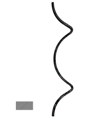 DOPRODEJ prvek 312 x 52 mm, profil 14 x 6 mm
