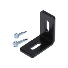 Úhelník pro kované ploty - pozinkovaný, barva RAL 9005, součástí balení 2ks TEX šroubů do kovu