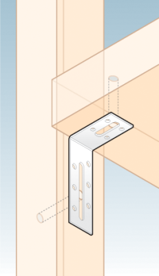 úhelník nastaviteľný 80x55x30mm, 2,0mm, pozink, diery 5mm-10ks, díry 6,5/48,5mm-1ks, 8,5/21,5mm-1ks
