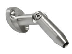 Kotvení vrchní (stěna / táhlo) na skleněný přístřešek (závit: M10), broušená nerez K320 / AISI304