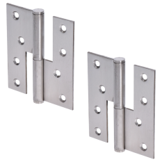 Nerezové panty 2ks (pravé), 100x88x2.5mm, Max. nosnost: 80 kg (2 panty), broušená nerez K320 /AISI304