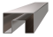 Madlo obdélníkové (60x40x1,5 mm /24x24 mm), cena za 1ks (5 m), pro sklo 8-17,5 mm, bez gumových těsnění, broušená nerez K320 / AISI304