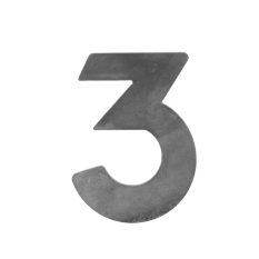 Číslo domovní 3, 120x80x3mm hladké, bez povrchové úpravy