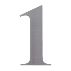 Číslo domovní 1 , (156x1.5mm), s 3M páskou, broušená nerez K320/AISI 304