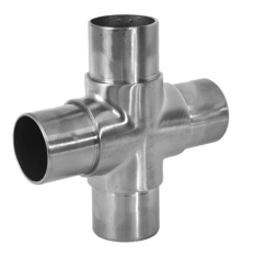 Spojka křížová na trubku ø 42,4 mm, broušená nerez AISI 304