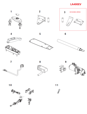 041ASWG-0092E konzola pro uchycení na sloup, zajistovací čep, pojistný kroužek