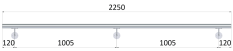 Madlo ø 42.4mm, L-2250mm, broušená nerez AISI304