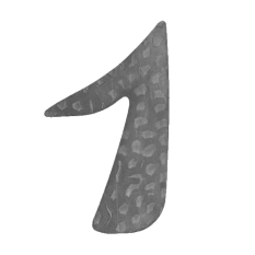 Číslo domovní 1, 170x90mm zdobené, bez povrchové úpravy