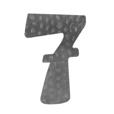 Číslo domovní 7, 170x90mm zdobené, bez povrchové úpravy