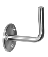 Držák madla na stěnu na trubku ø42,4 mm, broušená nerez K320 / AISI304