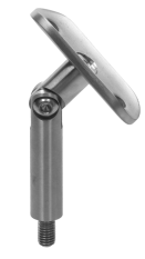 Držák madla s kloubem na trubku ø 42,4 mm (78x64 mm / závit M8), nerez broušená K320 / AISI304