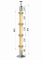 Dřevěný sloup, vrchní kotvení, 4 děrový rohový, vrch pevný (40x40mm), materiál: buk, broušený povrch s nátěrem BORI (bezbarvý)