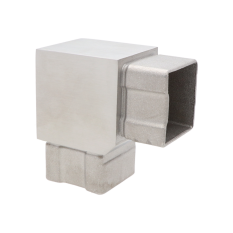 Spojka rohová (90 °) na jokl 40x40mm, broušená nerez K320 / AISI304