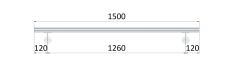 Madlo ø 42.4mm, L-1500mm, leštěná nerez AISI304
