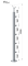 Nerezový sloup, vrchní kotvení, 5 řadový průchodný, vrch pevný (ø42,4x2 mm), broušená nerez K320 / AISI316