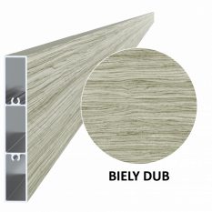 Profil na výplň 100x16x6000 mm, materiál EN AW-6060 T66, hliník s povrchovou úpravou dřevodekor - odstín bílý dub, cena za KUS