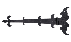 Kovanie ozdobné, H-225 x L-522 x 3mm, pravé, povrch RAL9005 matná