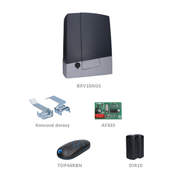 CAME BXV 10 SAFE ATOMO sada pre posuvnú bránu do 1000kg, 1x BXV10AGS (24V, 400W, 1000N) 1x ZN7, 1x AF43S, 1x TOP44RBN, 1 pár DIR10
