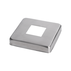Kryt spodní příruby 108 x 108 mm, broušená nerez AISI 304