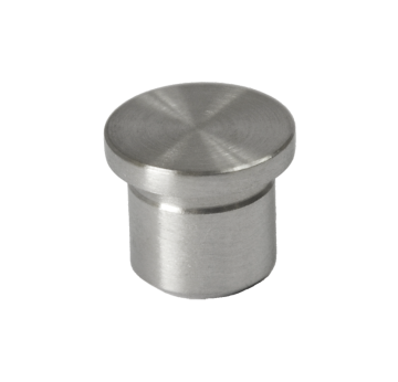 Ukončení - zátka na trubku ø 14x1,5 mm, plný materiál, broušená nerez K320 / AISI304