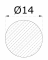 Tyč kruhová ø14 mm, cena za 1 ks (1 m), kartáčovaná nerez / AISI304 - Délka: 1m