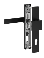 Hliníková sada se štítem klika/koule, RAL9005 matná