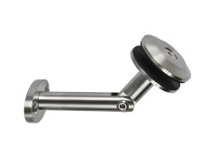 Kotvení spodní na skleněný přístřešek (pro sklo 8,00 - 12.76 mm), broušená nerez K320 / AISI304