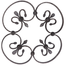 Kovářský ornament H 380 x L 380mm,10 x 5mm