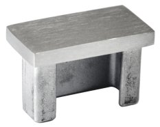 Ukončení na jekl 40 x 20 mm, broušená nerez AISI 304