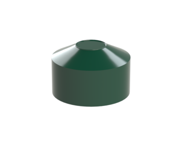 Vnější krytka kulatá ø 62 mm, plastová PE, zelená