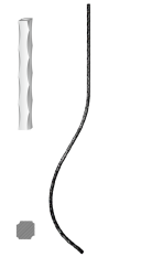 Kovaná výplň zábradlí H 1000xL160mm,12x12mm,válcovaná ocel