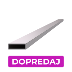 Profil uzavřený 30x10x1.5mm, cena za 1ks (4m), broušená nerez K320 /AISI304