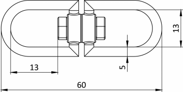 S-hák symetrický, d=6mm, art.8160, A4/AISI316 - Max zatížení: 350 kg